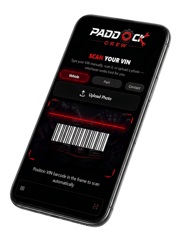 Paddock Crew app on a smartphone